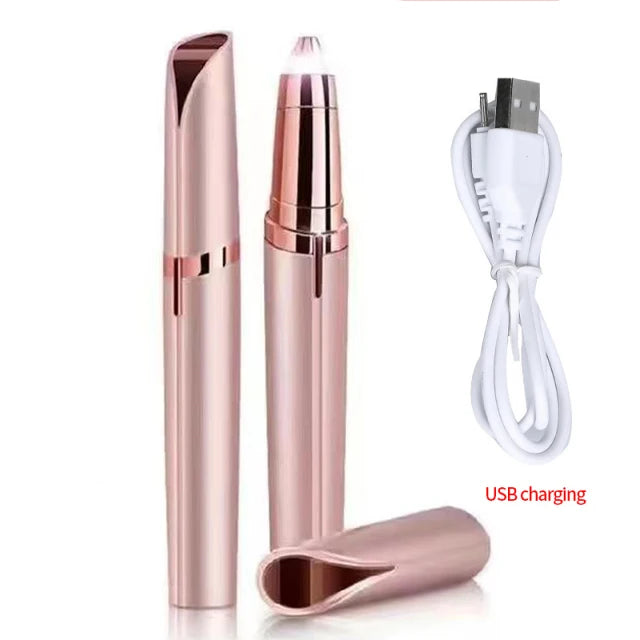 Electric Eyebrow Trimmer Mini  Epilator Lipstick Facial Hair Removal Portable Women Painless Razor  Tool